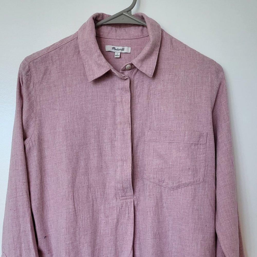 Madewell Half Button Boyfriend Flanel